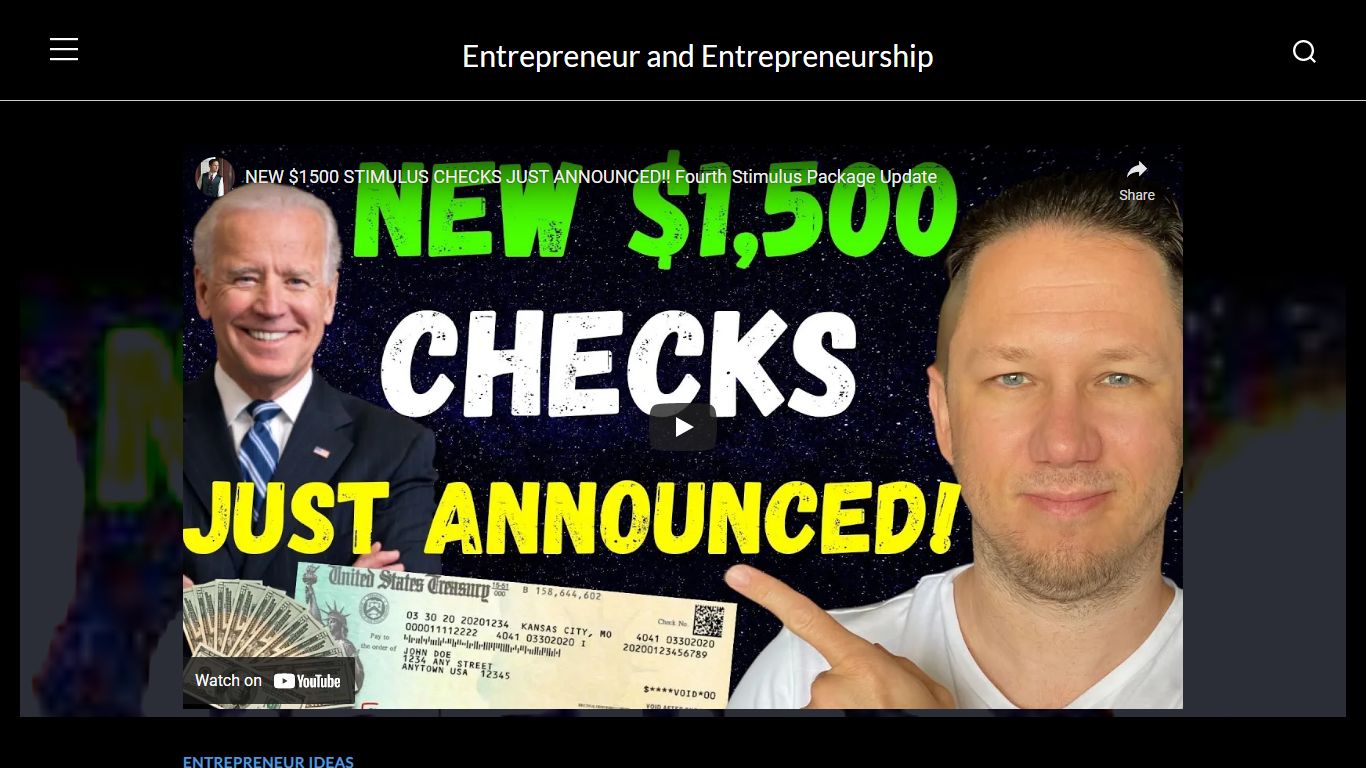 NEW $1500 STIMULUS CHECKS JUST ANNOUNCED!! Fourth Stimulus Package ...